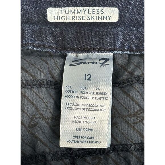 Seven‎ 7 Jeans Womens High Rise Tummyless Skinny Jeans Size 12 - Picture 12 of 15